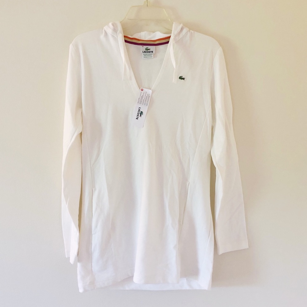 NWT Lacoste women’s hooded tunic, sz 8